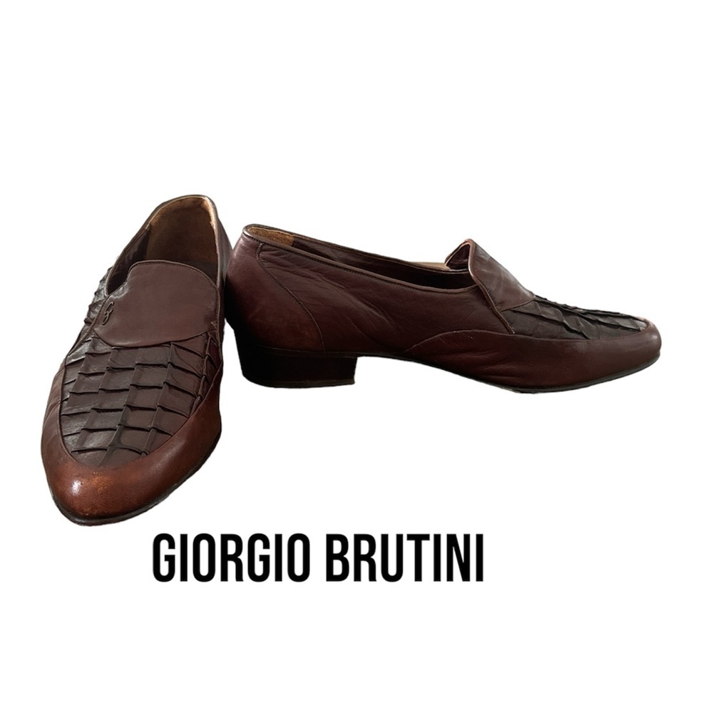 GIORGIO BRUTINI Luxury Oxford | Slip On Dress Shoes | Men’s 10 | Brown